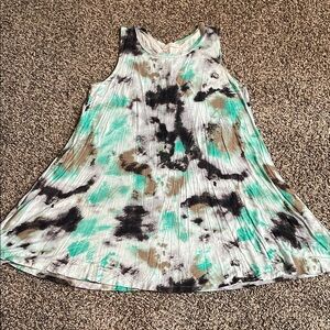 Elegant Tie-Dye Sleeveless Dress
